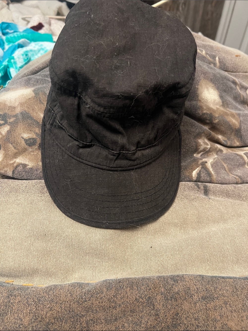 George Black Cotton Military Cap